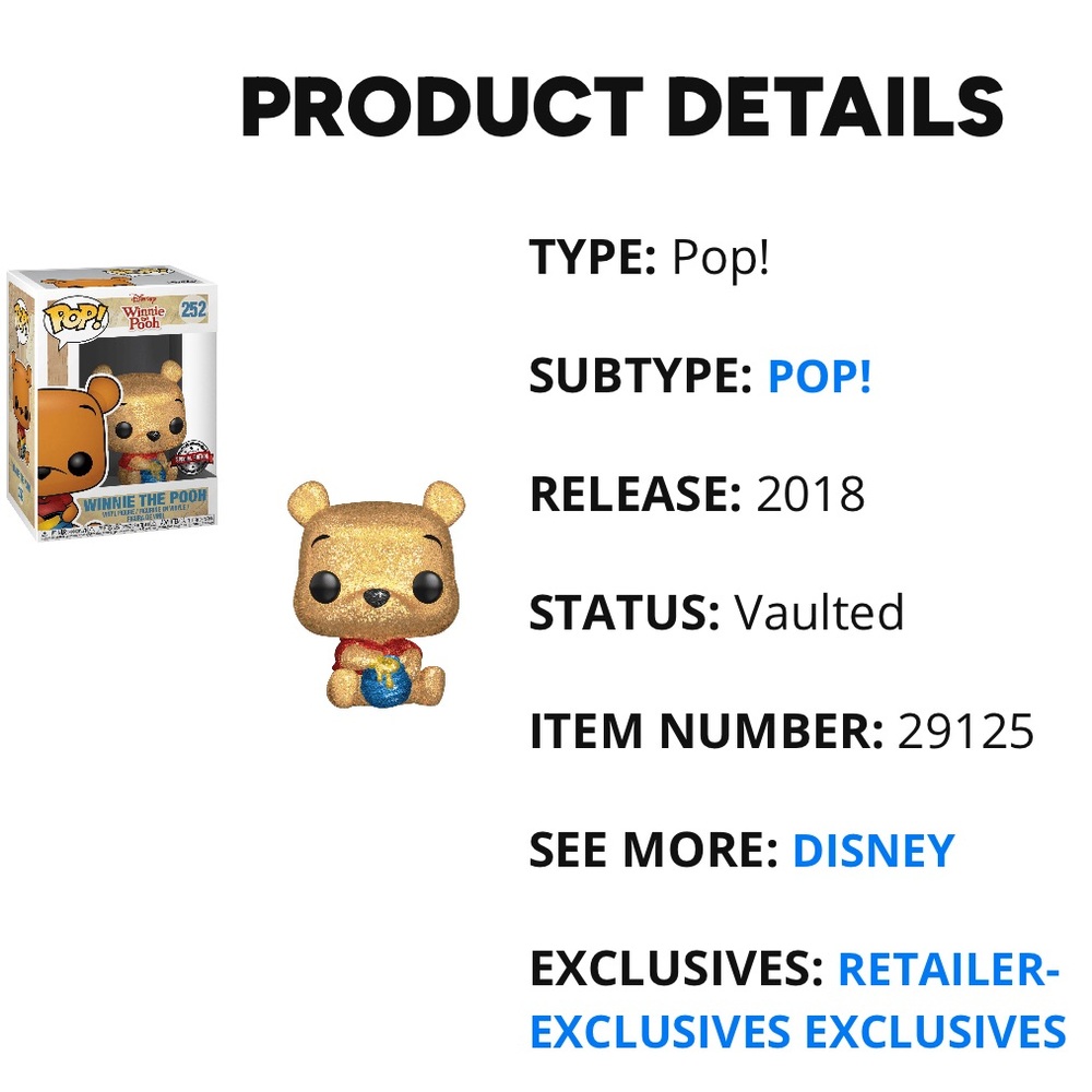 NIB Funko Winnie the Pooh Diamond - Picture 7 of 7